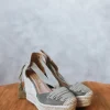 Alpargata de cuña con lazo kaki