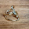 Anillo dorado de acero