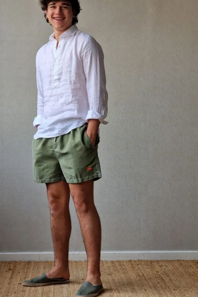 Bañador de hombre verde militar