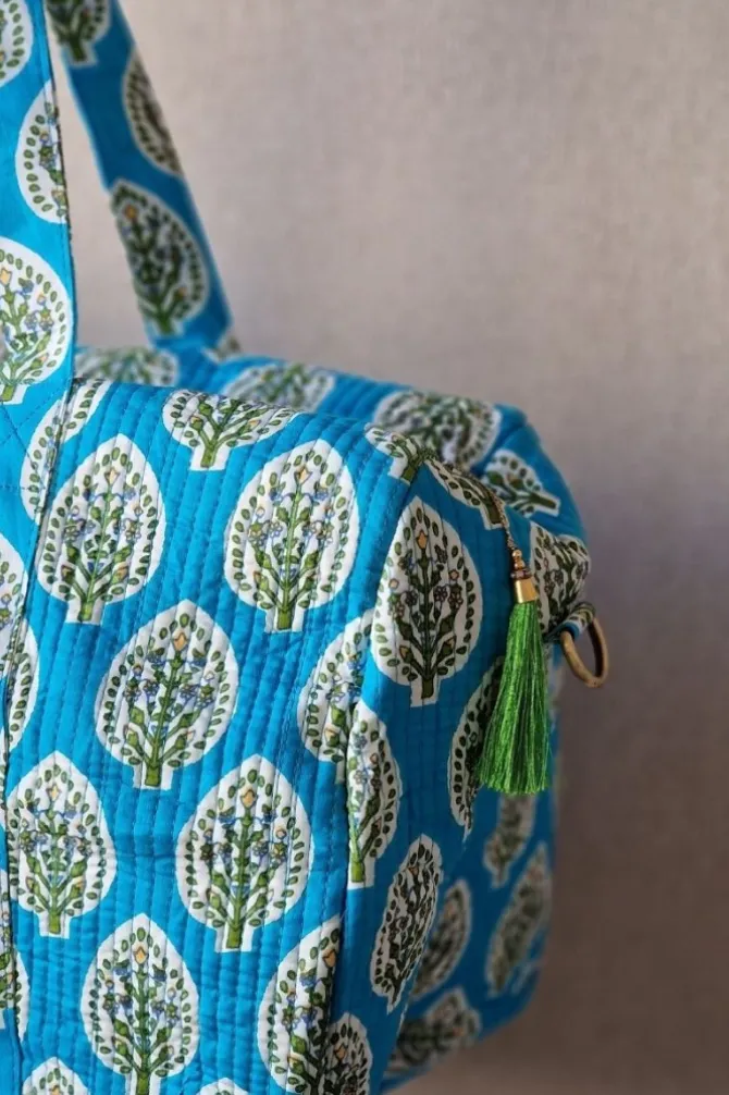 Bolsas con telas indias y opción de personalizar turquesa