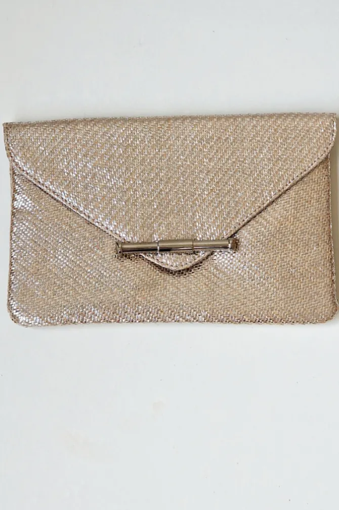 Bolso de fiesta plateado tipo sobre