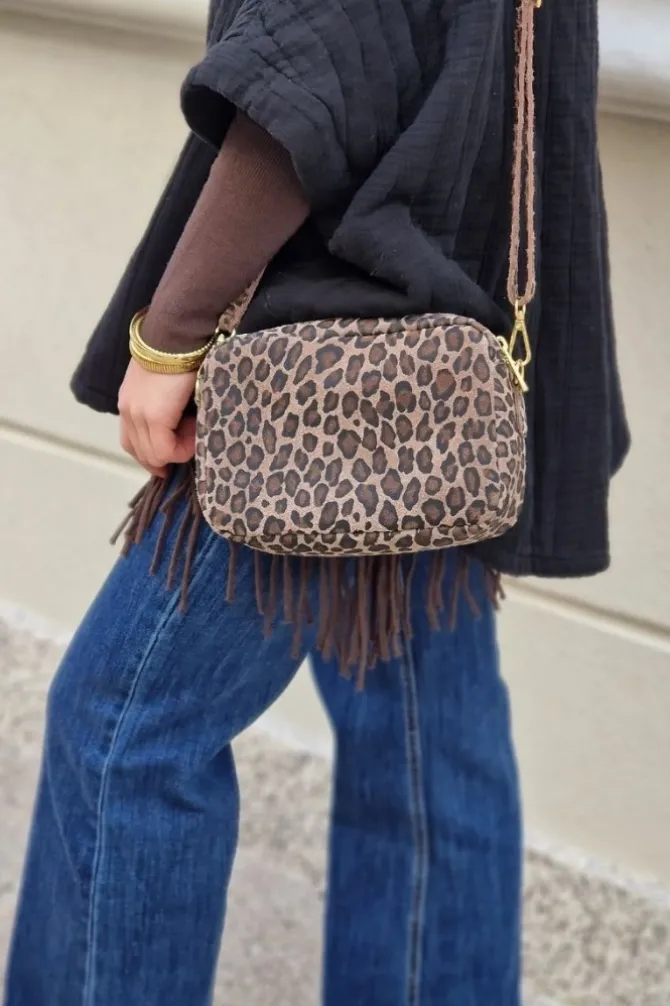 Bolso de piel animal print