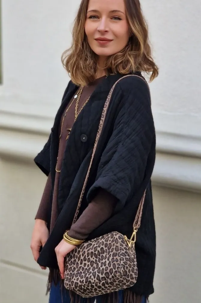 Bolso de piel animal print