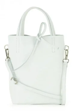 Bolso mini de piel blanco con opción de personalizar