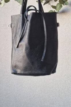 Bolso mini de piel negro con opción de personalizar