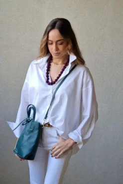 Bolso mini de piel verde antiguo con opción de personalizar