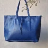 Bolso shopping con cremallera azulón