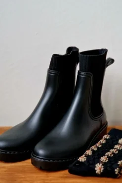 Botas de agua media caña color negro