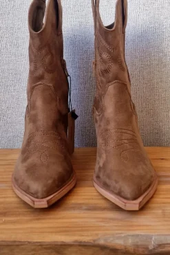 Botines tacón cowboy bordados