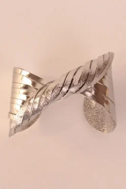 Brazalete rollo gold plateado