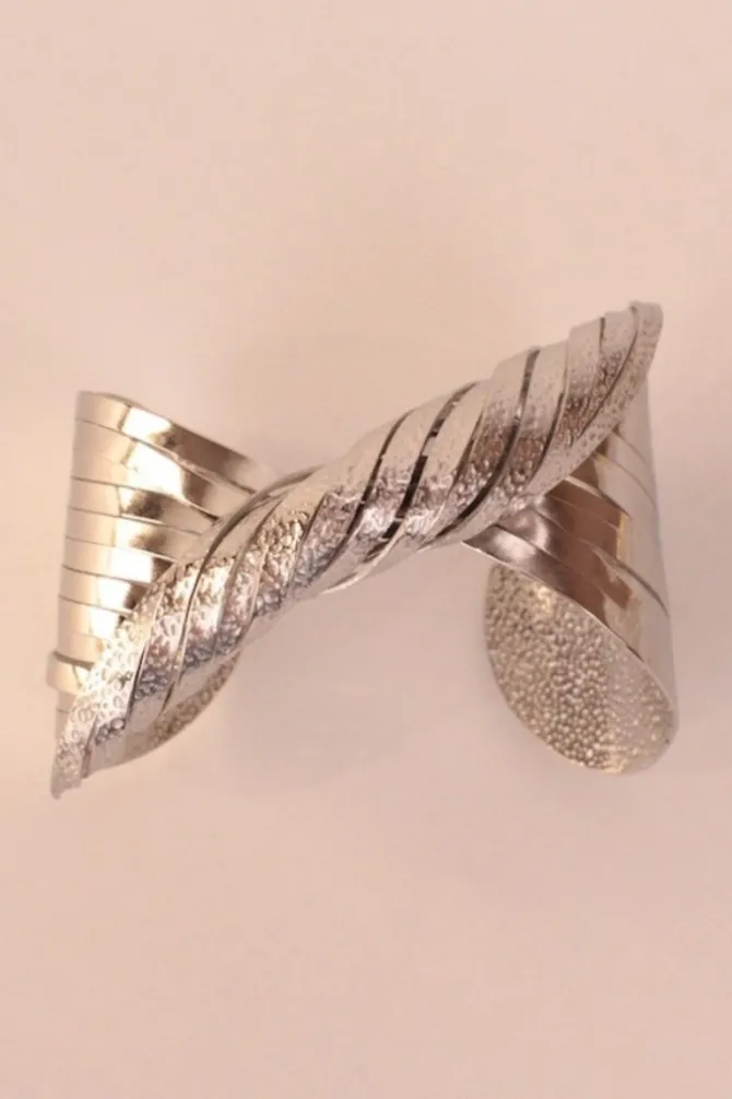 Brazalete rollo gold plateado