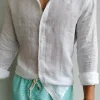 Camisa de lino hombre blanca