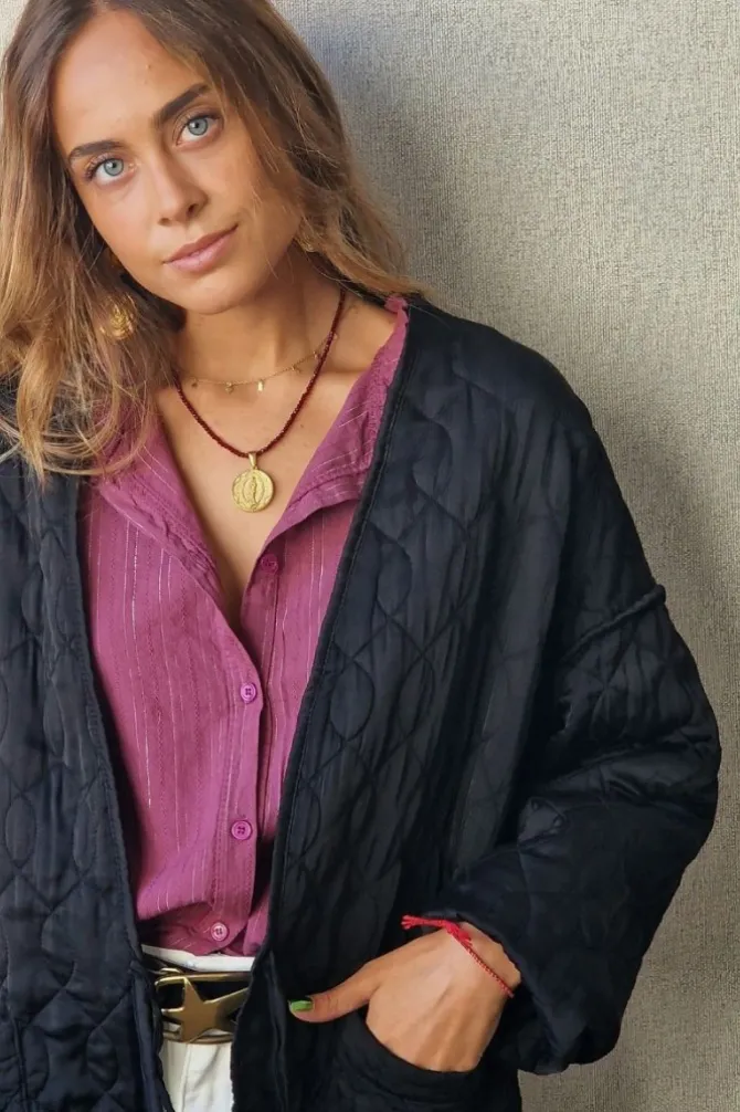 Chaqueta acolchada negra