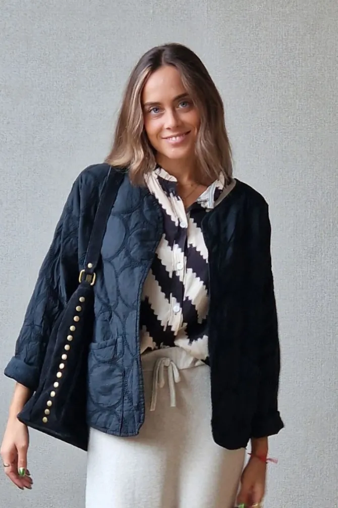 Chaqueta acolchada negro
