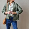 Chaqueta acolchada verde militar