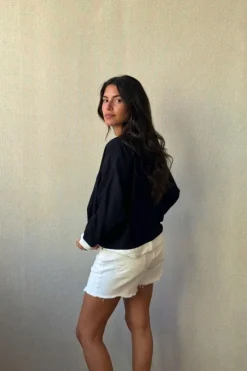 Chaqueta bicolor negra