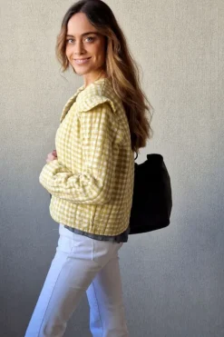 Chaqueta teen de vichy amarilla