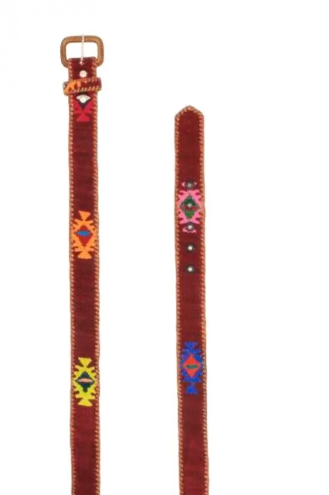 Cinturón unisex kilim marrón