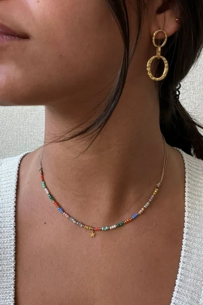 Collar abalorios con estrellita