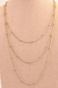 Collar acero triple largo