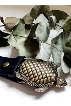 Hebilla combinable plateada tortuga