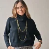 Jersey cuello cisne corto negro