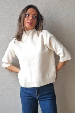 Jersey cuello perkins crudo