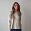 Jersey oversize cuello redondo topo