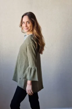 Jersey volante mangas verde militar
