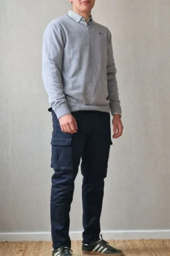 Pantalón cargo azul marino hombre