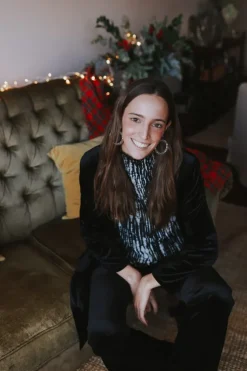 Pantalón de tercipelo negro