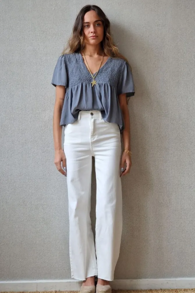 Pantalón vaquero blanco