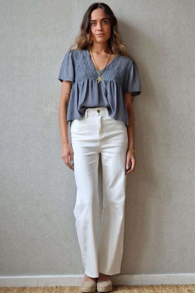 Pantalón vaquero blanco