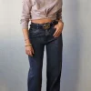 Pantalón vaquero negro tiro alto