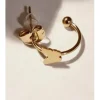 Pendiente combinable de acero dorado con mariposa