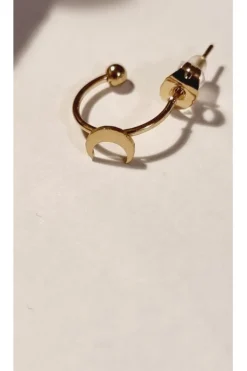Pendiente combinable de acero dorado con luna