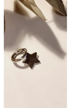 Pendiente combinable de acero con chapa con estrella plateada