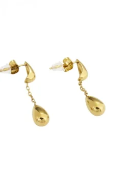 Pendiente de acero dorado pequeño gota