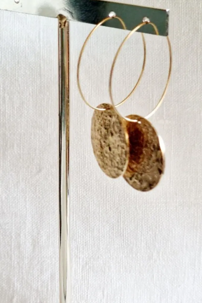 Pendientes acero circulo acero