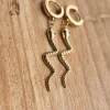 Pendientes acero dorado de serpientes