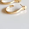 Pendientes acero mediano serpiente