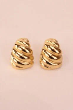 Pendientes caracola Dorado