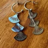 Pendientes de acero abanico
