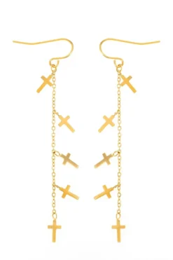 Pendientes de acero cruces