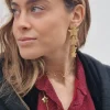 Pendientes de acero estrellas largos