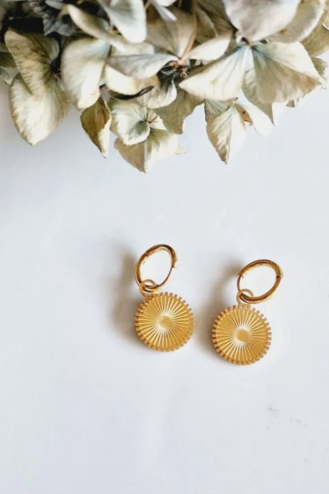 Pendientes de acero mediado espiral