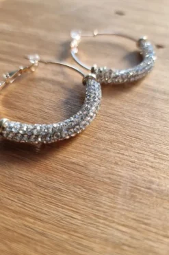 Pendientes de aro circonitas