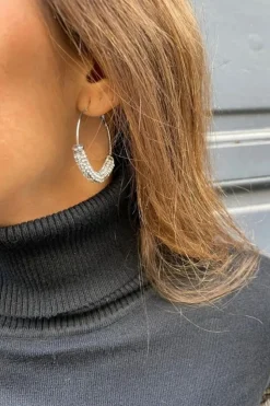 Pendientes de aro circonitas