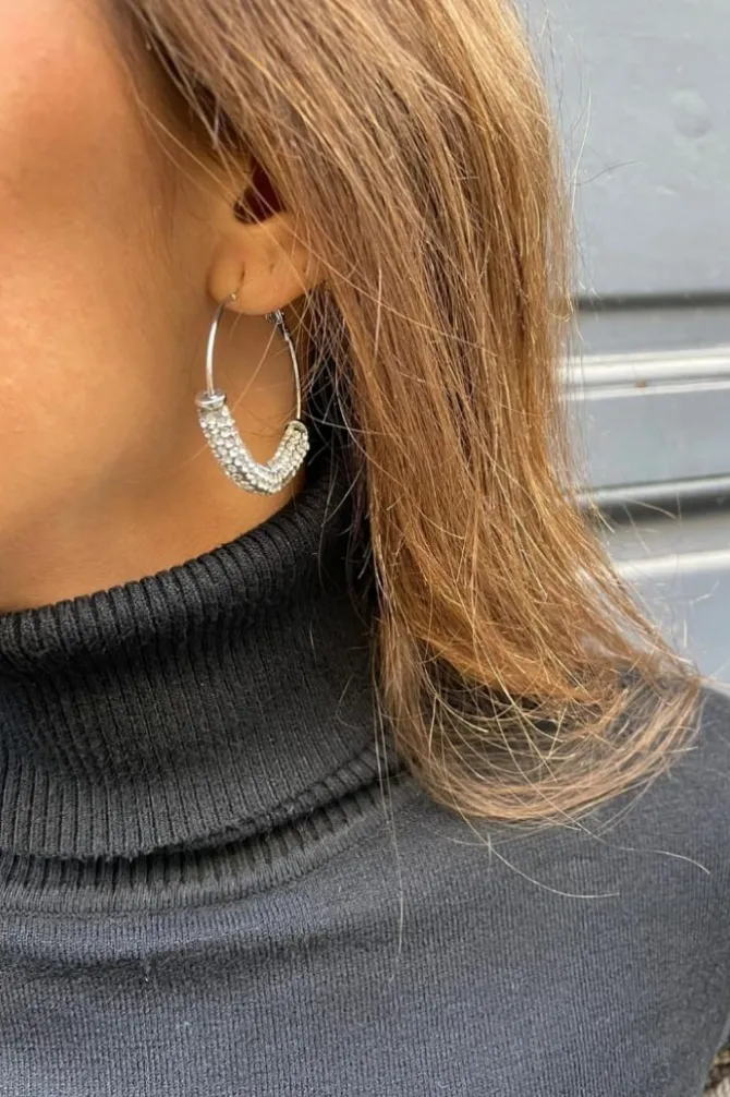 Pendientes de aro circonitas