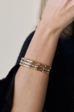Pulsera de acero bambú